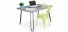 Buy Desk Set - Industrial Design 120cm - Hairpin + Dining Chair - Stylix Pastel yellow 60069 in the United Kingdom