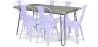 Pack Dining Table - Industrial Design 150cm + Pack of 6 Dining Chairs - Industrial Design - Hairpin Stylix image 9