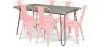 Pack Dining Table - Industrial Design 150cm + Pack of 6 Dining Chairs - Industrial Design - Hairpin Stylix image 9