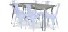 Pack Dining Table - Industrial Design 150cm + Pack of 6 Dining Chairs - Industrial Design - Hairpin Stylix image 9