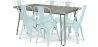 Pack Dining Table - Industrial Design 150cm + Pack of 6 Dining Chairs - Industrial Design - Hairpin Stylix image 9