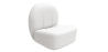 Buy Design Armchair - Upholstered in Bouclé Fabric - Loraine White 60072 - in the UK
