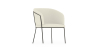 Buy Armchair with Armrests - Upholstered in Bouclé Fabric - Miusen White 60075 - in the UK