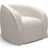 Buy Armchair with Armrests - Upholstered in Boucle Fabric - Seral White 60080