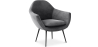 Buy Armchair with Armrests - Upholstered in Velvet - Eila Dark grey 60087 - in the UK