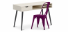 Buy Wooden Desk - Scandinavian Design - Beckett + Dining Chair - Stylix Purple 60065 in the United Kingdom