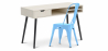 Buy Wooden Desk - Scandinavian Design - Beckett + Dining Chair - Stylix Pastel blue 60065 - in the UK