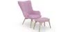  Armchair with Footrest - Upholstered in Linen - Huda image 9