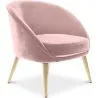 Buy Velvet upholstered accent chair with wooden legs - Pimba Light Pink 60077