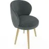 Buy Velvet upholstered dining chair  - Yuna  Dark grey 60081