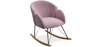 Buy Rocking Chair with Armrests - Upholstered in Velvet - Freia Light Pink 60082 - in the UK