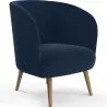 Buy Velvet upholstered armchair - Krenda  Dark blue 60083