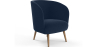 Buy Design Armchair - Upholstered in Velvet - Krenda Dark blue 60083 - in the UK