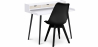 Buy Wooden Desk Set - Scandinavian Design - Thora + Dining Chair - Scandinavian Design - Denisse Black 60114 - in the UK