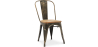Buy Dining Chair - Industrial Design - Steel and Wood - New Edition - Stylix Metallic bronze 60123 - in the UK