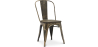 Buy Dining Chair - Industrial Design - Steel and Wood - New Edition - Stylix Metallic bronze 60124 - in the UK