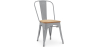 Buy Dining Chair - Industrial Design - Steel and Wood - New Edition - Stylix Light grey 60123 - prices