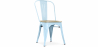 Buy Dining Chair - Industrial Design - Steel and Wood - New Edition - Stylix Light blue 60123 in the United Kingdom