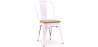 Buy Dining Chair - Industrial Design - Steel and Wood - New Edition - Stylix Pastel pink 60123 in the United Kingdom