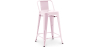 Buy Bar Stool with Backrest - Industrial Design - 60cm - New Edition - Stylix Pastel pink 60126 - prices