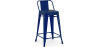 Buy Bar Stool with Backrest - Industrial Design - 60cm - New Edition - Stylix Dark blue 60126 home delivery