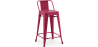 Buy Bar Stool with Backrest - Industrial Design - 60cm - New Edition - Stylix Fuchsia 60126 in the United Kingdom