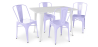 Buy Pack Dining Table and 4 Dining Chairs Industrial Design - New Edition- Bistrot Stylix Lavander 60129 - in the UK