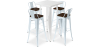 Buy White Table and 4 Industrial Design Bar Stools Pack - Bistrot Stylix Grey blue 60130 at Privatefloor