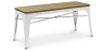 Buy Bench - Industrial Design - Wood and Metal - Stylix White 60131 - in the UK