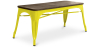 Buy Industrial Design Bench - Wood and Metal - Stylix Yellow 60132 - in the UK