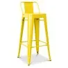 Buy Tolix stool with small backrest - 76cm Yellow 99958348