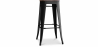 Buy Bar Stool - Industrial Design - Wood & Steel - 76 cm - New Edition- Stylix Black 60137 - in the UK