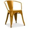 Buy Dining Chair with armrest Tolix Style industrial design Metal - New Edition Gold 60140
