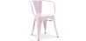 Buy Dining Chair with Armrests - Industrial Design - Steel - New Edition - Stylix Pastel pink 60140 - in the UK
