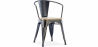 Buy Dining Chair with Armrests - Industrial Design - Wood and Steel - New Edition - Stylix Metallic bronze 60143 - in the UK
