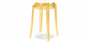 Buy Industrial Design Bar Stool - Transparent - 47cm - Victoria Queen Yellow 29572 in the United Kingdom