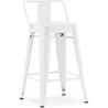 Bar Stool with Backrest Industrial Design - 60cm - Stylix image 9