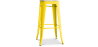 Buy Bar Stool - Industrial Design - Wood & Steel - 76cm - New Edition - Stylix Yellow 60144 in the United Kingdom