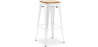 Buy Bar Stool - Industrial Design - Wood & Steel - 76cm - New Edition - Stylix White 60144 at Privatefloor