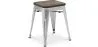 Industrial Design Bar Stool - Wood & Steel - 45cm - New Edition - Stylix image 9