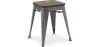 Industrial Design Bar Stool - Wood & Steel - 45cm - New Edition - Stylix image 9