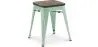 Industrial Design Bar Stool - Wood & Steel - 45cm - New Edition - Stylix image 9
