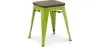 Industrial Design Bar Stool - Wood & Steel - 45cm - New Edition - Stylix image 9