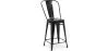 Bar Stool with Backrest - Industrial Design - 60cm - New Edition - Stylix image 9