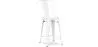 Bar Stool with Backrest - Industrial Design - 60cm - New Edition - Stylix image 9
