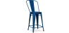 Buy Bar Stool with Backrest - Industrial Design - 60cm - New Edition - Stylix Dark blue 60146 in the United Kingdom