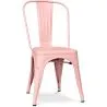 Buy Dining chair Tolix Style industrial design Matte Metal - New Edition Pastel orange 60147