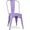 Buy Dining chair Tolix Style industrial design Matte Metal - New Edition Pastel purple 60147
