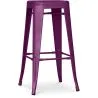 Buy Bar Stool Tolix Style Industrial Design Matte Metal - 76 cm - New Edition Purple 60149