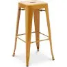 Buy Bar Stool Tolix Style Industrial Design Matte Metal - 76 cm - New Edition Gold 60149